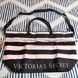 Victoria's Secret Black and Pink Tote Bag